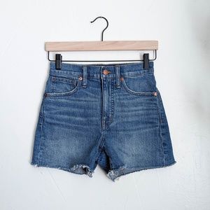 Madewell High-Rise Denim Shorts in Malden Wash